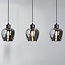 3-light pendant light Vegas with smoked glass