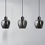 3-light pendant light Vegas with smoked glass