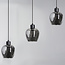 3-light pendant light Vegas with smoked glass