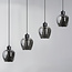 4-light pendant lamp with smoked glass - Sanford
