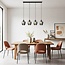 4-light pendant light Sanford with smoked glass