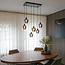 6-light pendant lamp with smoked glass - Arvada