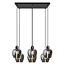 6-light pendant lamp with smoked glass - Arvada