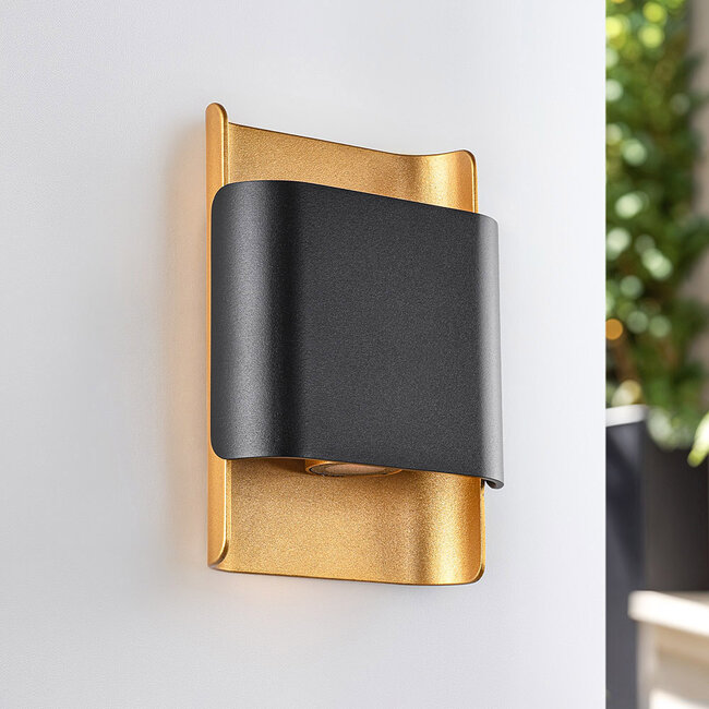 Black outdoor wall light - Vita