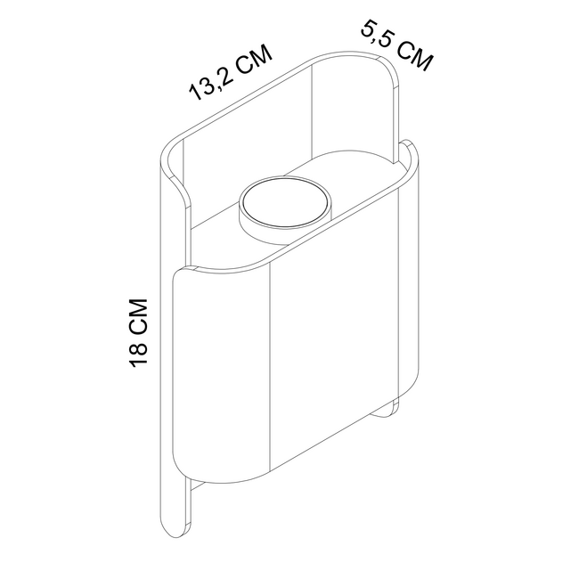 Black outdoor wall light - Vita