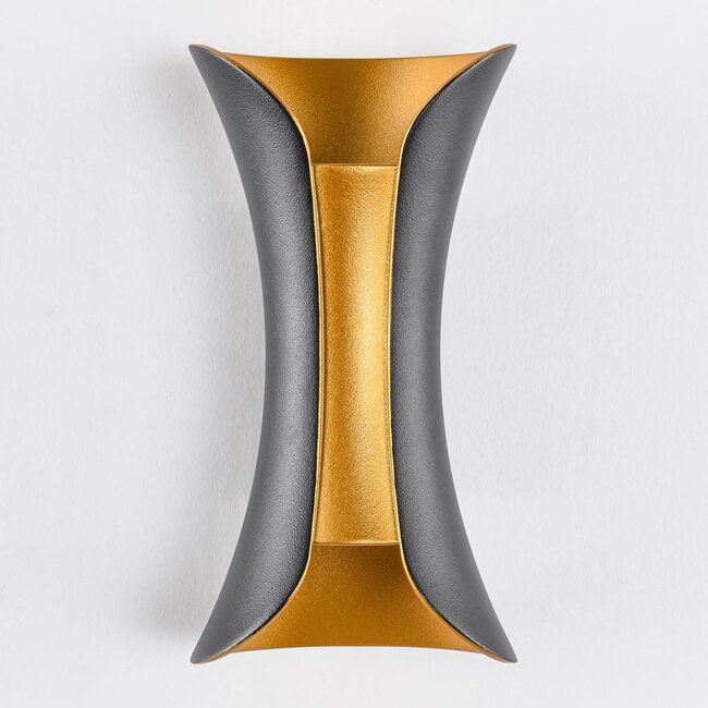 Else outdoor wall lamp - black with Gold