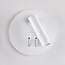 Round wall lamp Lenae with rotatable spotlight and illuminated wall plate