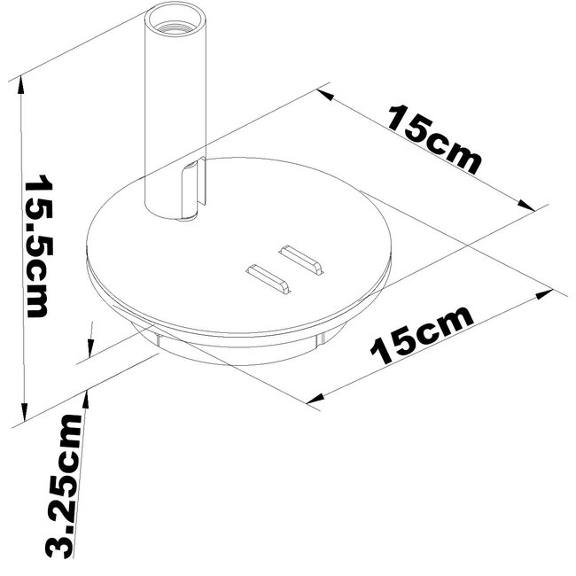 Round wall lamp with swivelling spotlight and illuminated wall plate - Lenae