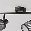 2-light ceiling light Buchi - black with honeycomb design
