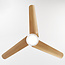 Ventus ceiling fan with integrated LED and remote control in warm beech wood look