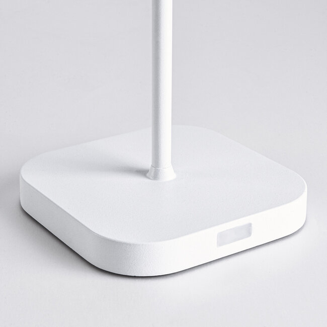 Rechargeable white table lamp Robin - dimmable