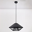 Modern pendant light Aiva with semi-open slatted shade