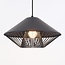 Modern pendant light Aiva with semi-open slatted shade