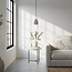 Modern pendant light Feis with concrete and copper rim