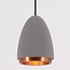 Modern pendant light Feis with concrete and copper rim