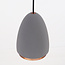 Modern pendant light Feis with concrete and copper rim
