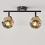 2-light ceiling light Oro - black with bronze details
