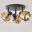 3-light ceiling light Emas - black with bronze details
