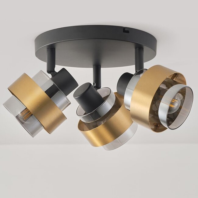 Ceiling lamp with swivelling spotlights, 3-light - Emas