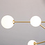 Designer ceiling lamp in Gold with Opal white glass, 6-light - Sest