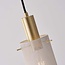 1-light pendant lamp Valce in white with gold detailing