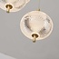 3-light pendant light Hopea with 3-step dimmable LED - gold