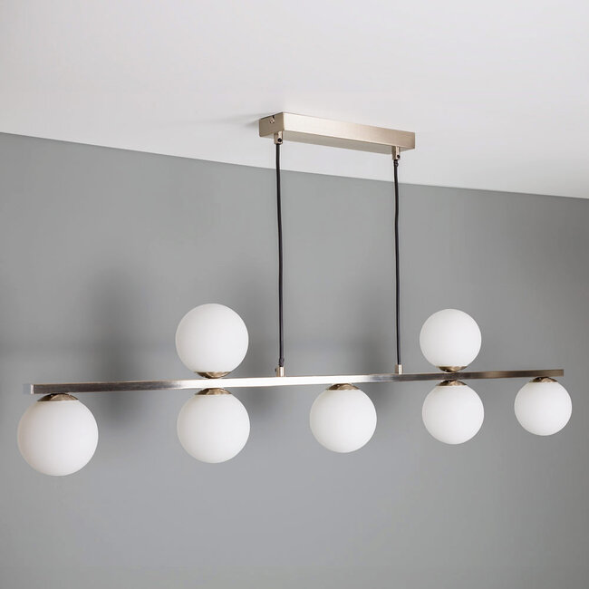 Luxury pendant lamp with opal white glass - Syv