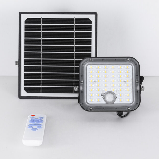 10W solar LED floodlight for outdoor use with sensor - Calem