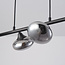 Pendant lamp with smoked glass, 6-light - Ovais