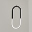 Designer pendant light Rohr - black with integrated LED