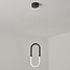 Designer pendant light Rohr - black with integrated LED