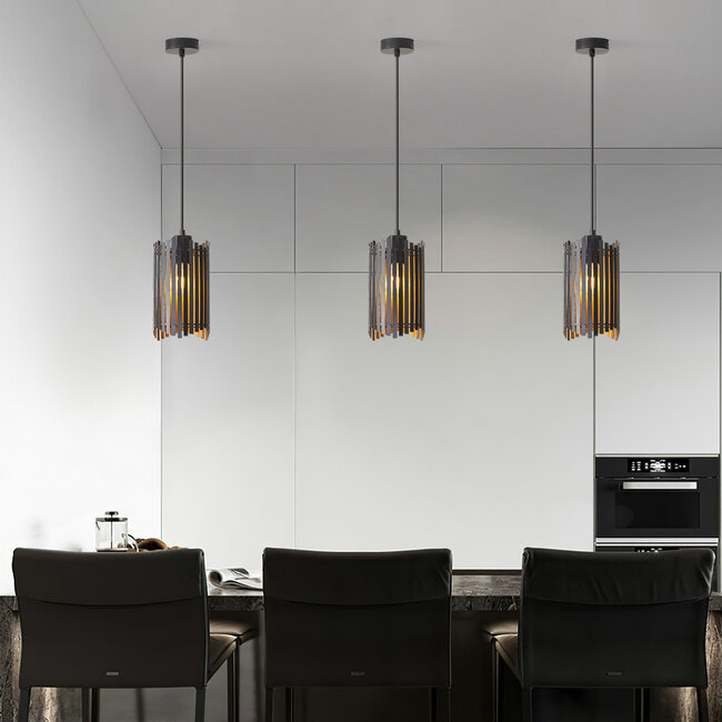 Sleek Black pendant lamp - Tablon