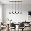 Pendant lamp with smoked glass and Mirror effect, 5-light - Cinza