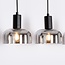5-light pendant light Cinza - smoked glass with mirror effect