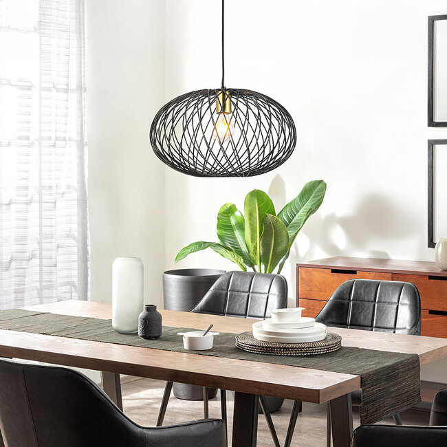 Jaula pendant lamp in Black metal