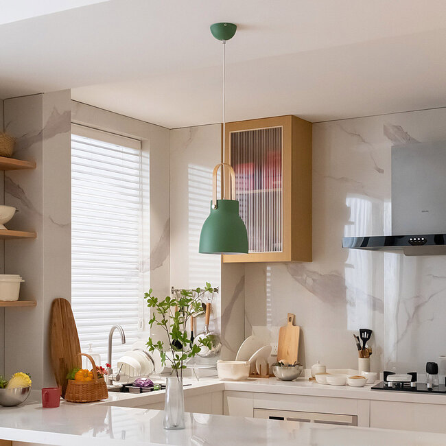 Rustic pendant lamp Zelena - green