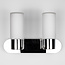 Contemporary bathroom wall light with chrome, IP44 - Estera