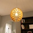 Wooden pendant light Trae - spherical open frame