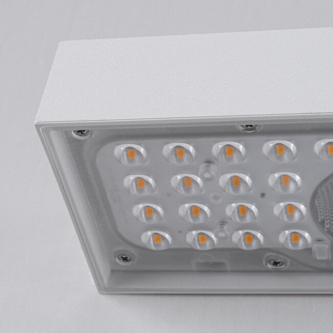 Solar outdoor wall light Grish with sensor - white