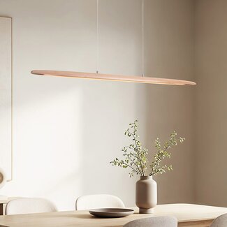 Wooden 3-step dimmable pendant lamp Liora
