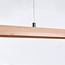 Wooden 3-step dimmable pendant light Liora - elongated with integrated LED