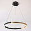 3-step dimmable pendant light Ivana - black and gold with integrated LED