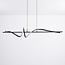 3-step dimmable designer pendant light Ches - black with integrated LED