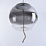 3-step dimmable pendant light Vajen - smoked glass with hemp rope