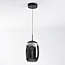 Black Nadine pendant lamp with smoked glass and 3-step dimmer