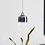 Smoked glass pendant lamp with gradient and 3-step dimmable LEDs - Melody
