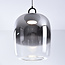 Smoked glass pendant lamp with gradient and 3-step dimmable LEDs - Melody