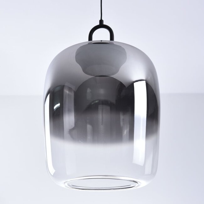 3-step dimmable pendant light Melody - elongated smoked glass