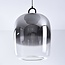 Smoked glass pendant lamp with gradient and 3-step dimmable LEDs - Melody