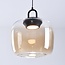 3-step dimmable pendant light Zahra - spherical amber glass